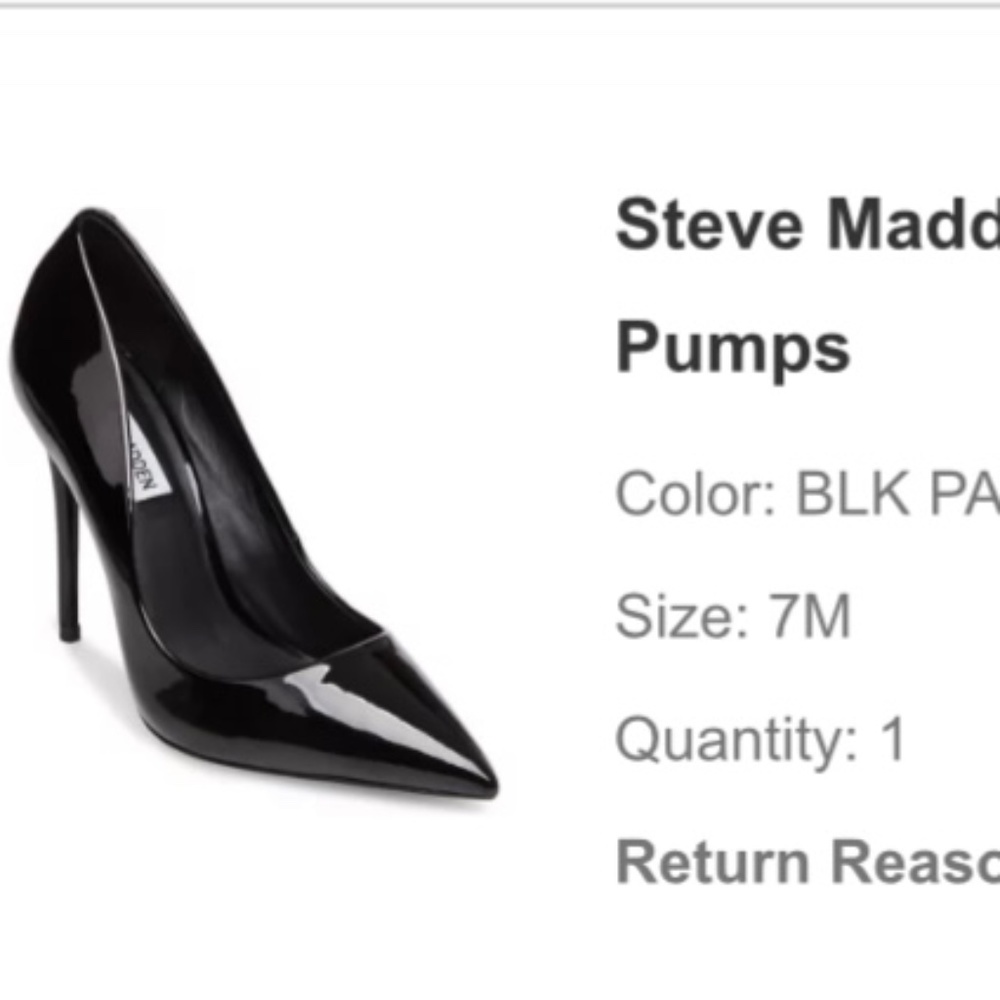 Steve Madden Daisie Black Pumps